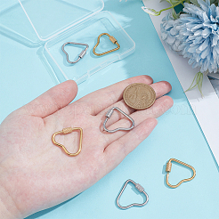 6 шт. 2 цвета 304 нержавеющая сталь винтовой карабин замок подвески&nbsp;STAS-UN0064-06