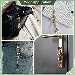 Брелок из цинкового сплава с имитацией акрила и жемчуга KEYC-WH0030-67