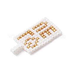 Прямоугольник из бисера с подвесками в виде слова «любовь» PALLOY-MZ01086-01