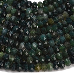 Природные моховой агат бисер нитей G-Z111-A54