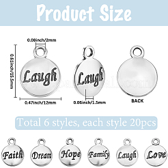 120шт 6 стиля подвески из сплава в тибетском стиле PALLOY-SC0004-39