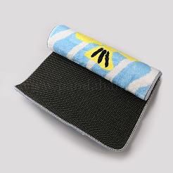 Tapis de bain en fibre floquée à motifs de poissons tropicaux&nbsp;AJEW-FZC0003-05A