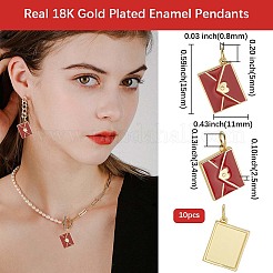 Подвески из латуни с эмалью&nbsp;KK-BBC0020-60G-02