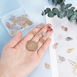 24 шт. подвески из нержавеющей стали 304 двух цветов&nbsp;STAS-DC0003-09