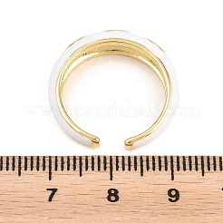 Offene Manschettenringe aus Messing und Emaille&nbsp;RJEW-P190-01G