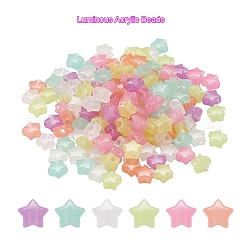 200 шт. Светящиеся акриловые бусины&nbsp;TACR-YW0001-24