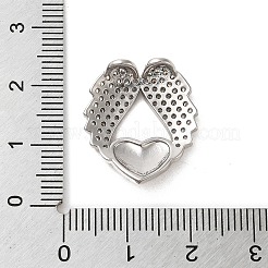 Латунные микропаве прозрачные подвески с фианитом&nbsp;KK-M275-44P