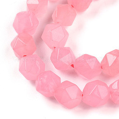 Chapelets de perles en jade blanc naturel teinté&nbsp;G-T139-8mm-46U