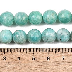 Fili di perline amazonite naturale&nbsp;G-F461-12-10mm-01