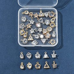 Подвески из сплава 40шт 10 стиля ZIRC-FS0001-02