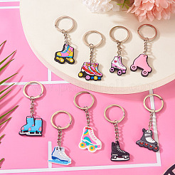 9 шт. 9 стиля коньки ПВХ подвеска брелок&nbsp;KEYC-TA0001-59