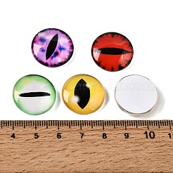 Cabochons en verre transparent imprimé&nbsp;GL-CBAA22A-11