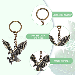 10шт брелок из сплава орла KEYC-DC0001-09