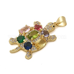 Черепаха латунные микро проложить кубического циркония подвески KK-M319-19G