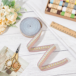 Жаккардовая цветочная лента из полиэстера длиной 12.5 ярд.&nbsp;OCOR-FG0002-28B