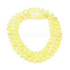 Прозрачные стеклянные бусины гальваническим пряди&nbsp;EGLA-F158-HP01-A