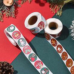 3 рулон самоклеящихся бумажных наклеек с круглыми точками в рождественском стиле&nbsp;DIY-FS0010-32B