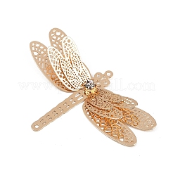 Латунные кристаллы стразы полые 3d стрекоза соединительные подвески&nbsp;KK-A261-07KCG
