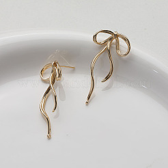 Латунные серьги-гвоздики KK-U061-14A-G