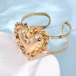 Браслеты-манжеты из сплава и железа для женщин&nbsp;LS-BJEW-F501-04KCG