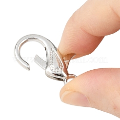 チベット風合金製カニカン  プラチナ  30x15x4mm  穴：3mm&nbsp;X-PALLOY-O027-P01