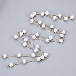 Цепочки из искусственного жемчуга из абс-пластика ручной работы CHC-T012-26LG