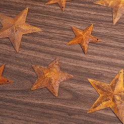 40 шт. 3 стиля звездные ржавые железные большие подвески&nbsp;IFIN-GF0001-13C