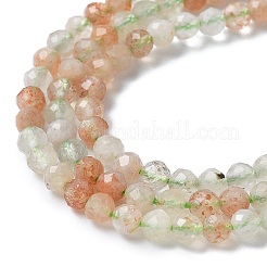 Нити бусин из натурального солнечного камня аруша&nbsp;G-U014-A01-01