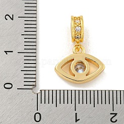 Латунные микропаве прозрачные подвески с фианитом&nbsp;LS-KK-U007-02G-010