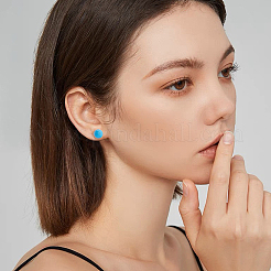 925 серебряная фурнитура для плоских серег-пусетов&nbsp;STER-DC0001-57A