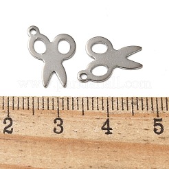 ステンレスペンダント201個  はさみチャーム  ステンレス鋼色  15x10x0.5mm  穴：1.2mm&nbsp;STAS-I330-043P