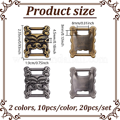 20 Stück 2 Farben tibetischen Stil Legierung Verbinder Charms&nbsp;FIND-GA0008-36