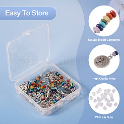 10 пара серег с подвесками из сплава «Древо жизни» в 5 стилях&nbsp;EJEW-TA0001-31