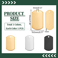 15 шт. подвески из нержавеющей стали 304 двух цветов STAS-UN0061-20