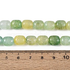 焼き絵の具、ひび割れガラスビーズ、糸  バレル  ダークシーグリーン  9.5~10x8~8.5mm  穴：0.8~1.4mm  約79~83個/連  29.92~31.5''（76~80センチメートル）&nbsp;DGLA-N019-01B-08