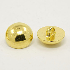 1ホールメッキアクリルシャンクボタン  半円/ドームボタン  ゴールドカラー  18x11.5mm  穴：3.5mm&nbsp;X-BUTT-I015B