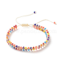 Braccialetto di perline intrecciate di vetro&nbsp;BJEW-JB07742