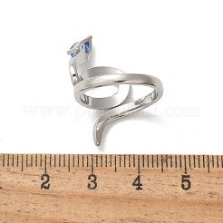 Латунные микро проложить пальцев кольца кубического циркония RJEW-H245-01P