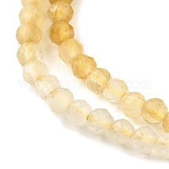 Природный желтый кварц нитей бисера G-G259-D03-2mm