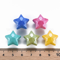 Перламутровые непрозрачные акриловые бусины MACR-S373-42I