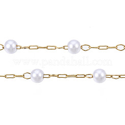 Абс пластик жемчужные круглые цепочки из бисера CHS-N003-16