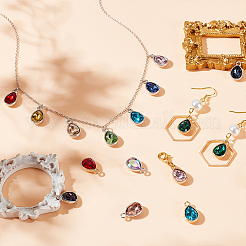 Наборы для самостоятельного изготовления подвески из сплава со стразами и камнями по рождению&nbsp;DIY-GA0007-12