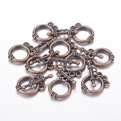チベット風合金マンテル  リング  赤銅鉱  カドミウムフリー＆ニッケルフリー＆鉛フリー  18x14x3.5mm  穴：2mm&nbsp;RLF10795Y-NF