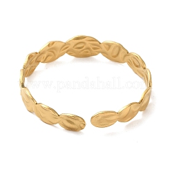 Браслеты-манжеты открытого типа из нержавеющей стали 304 BJEW-K230-02C-G