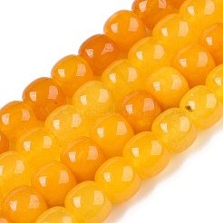 Окрашенные природные белый нефрит бисер пряди&nbsp;G-T138-S19