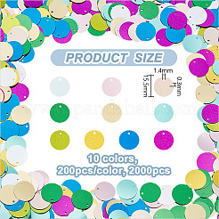 2000 Stück 10 Farben Ornamentzubehör&nbsp;PVC-OC0001-14B