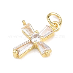 Pendentifs avec zircon cubiques à micro-pavés en laiton&nbsp;KK-H273-51G-03
