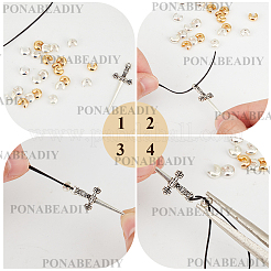 900 шт. 6-х цветные железные крышки для бусин&nbsp;IFIN-PA0001-07C