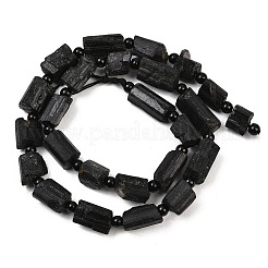 Rohe raue natürliche schwarze Turmalinperlenstränge&nbsp;G-Z147-C01-01