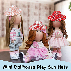 15 Stück Puppenhut aus Polyester&nbsp;DOLL-GA0001-32